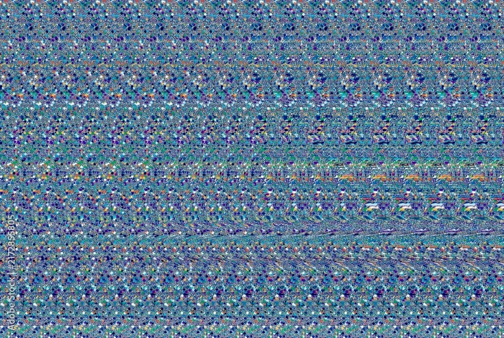 Colorful random dot autostereogram with a hidden sailboat